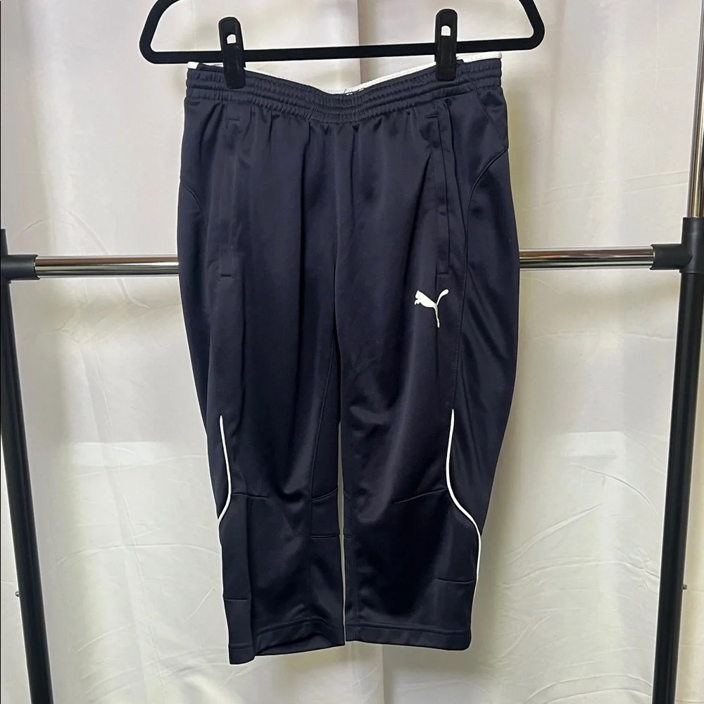 Puma men’s 3/4 training pants Navy blue medium - Picture 2 of 6